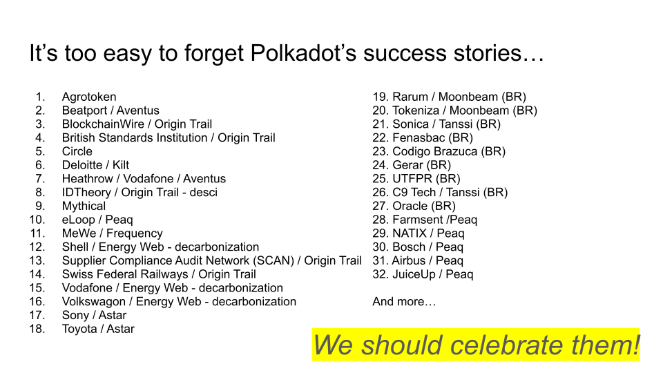 Success stories